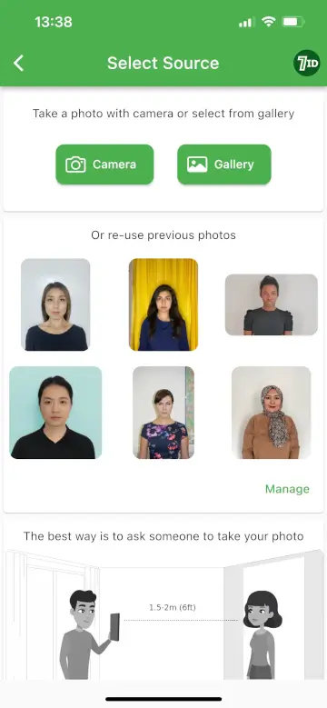 7ID အက်ပ်- Uzbekistan Visa Photo Maker