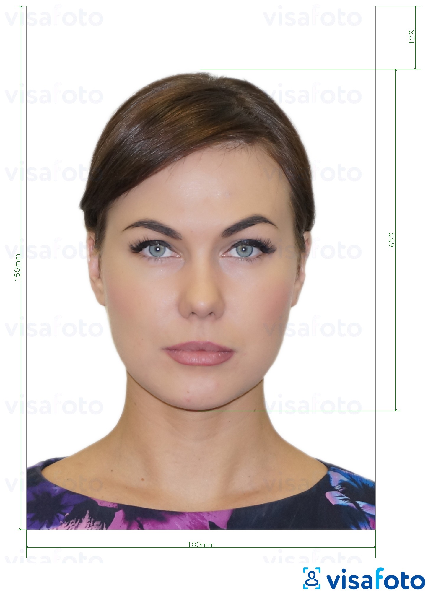Příklad fotografie Průkaz totožnosti Moldavsko (Buletin de identitate) 10x15 cm s přesnou specifikací velikosti
